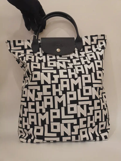 Longchamp Lgp Tote Bag Noir Blanc