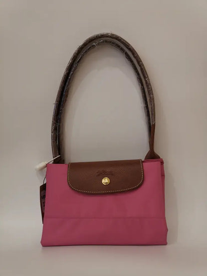 Longchamp Pink Long Handle Brown Large Shoulder Bag