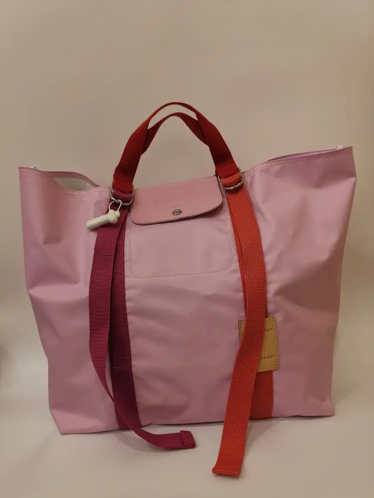 Longchamp Replay Travel Pink Tote Bag