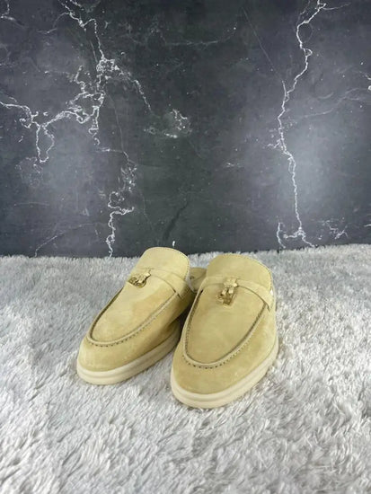 Loro Piana Summer Walk Slide Hinoki Wood Shoes