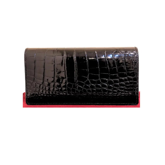 Louis Vuitton Alligator Black Shiny Brazza Wallet Ghw (2013)