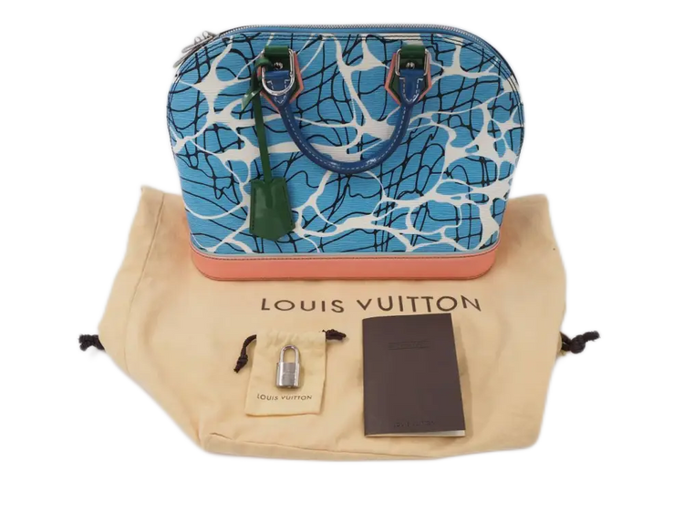 Louis Vuitton Alma Aqua Print Handbag