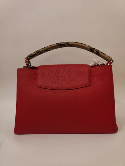 Louis Vuitton Capucine Bag Red Taurilon Phyton 2015 Handbag