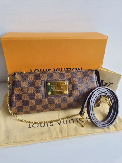 Louis Vuitton Damier Eva Clutch Ghw Pouch &