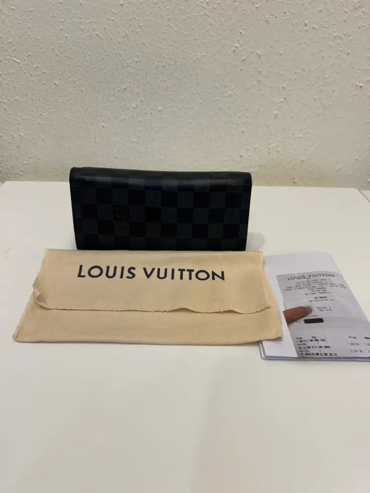 Louis Vuitton Damier Infini Brazza Wallet Men’s Long (Bi-Fold) Onyx 2020