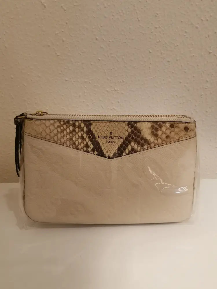 Louis Vuitton Double Zip Pochette Python (2019) Crossbody Bag