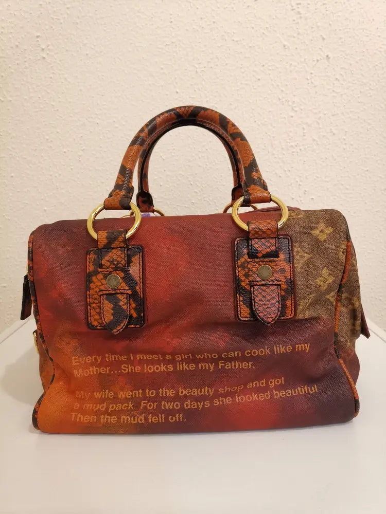 Louis Vuitton Limited Edition Richard Prince Mantrazy Jokes Bag Ghw (2008) Handbag