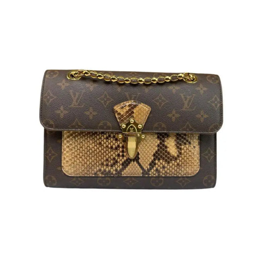 Louis Vuitton Victoire Monogram Canvas & Python 2019 Crossbody Bag