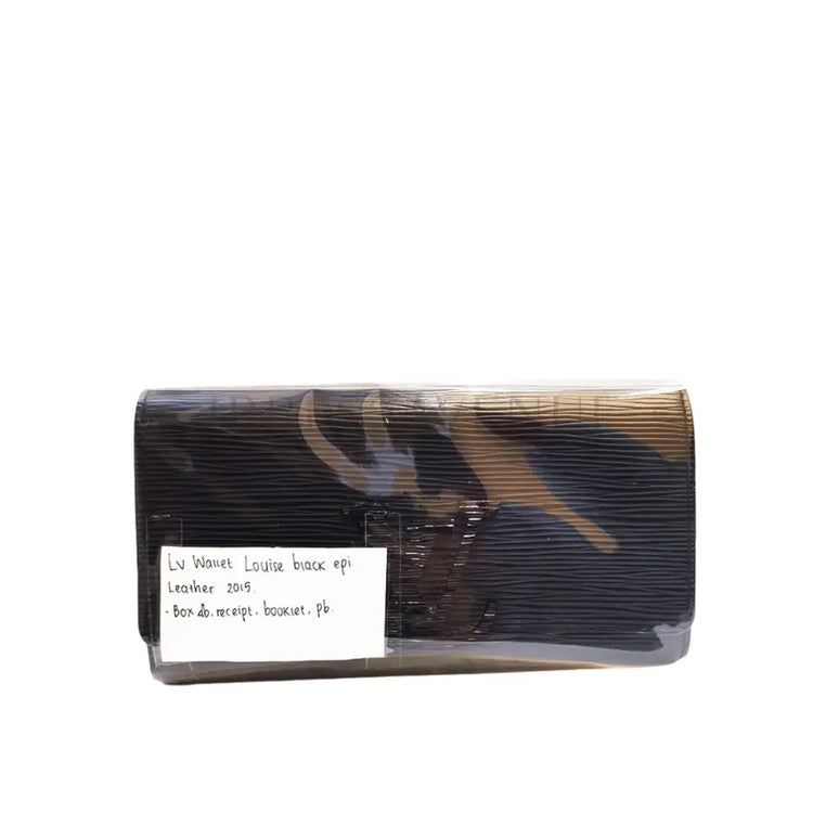 Louis Vuitton Wallet Louise Black Epi Leather 2015