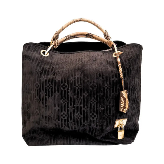 Louis Vuitton Whisper Mm Black Python Handle Lghw (2008) Handbag