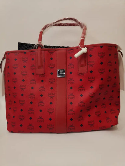 Mcm Tote Red Large Bag