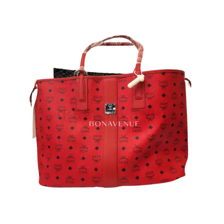 Mcm Tote Red Large Bag