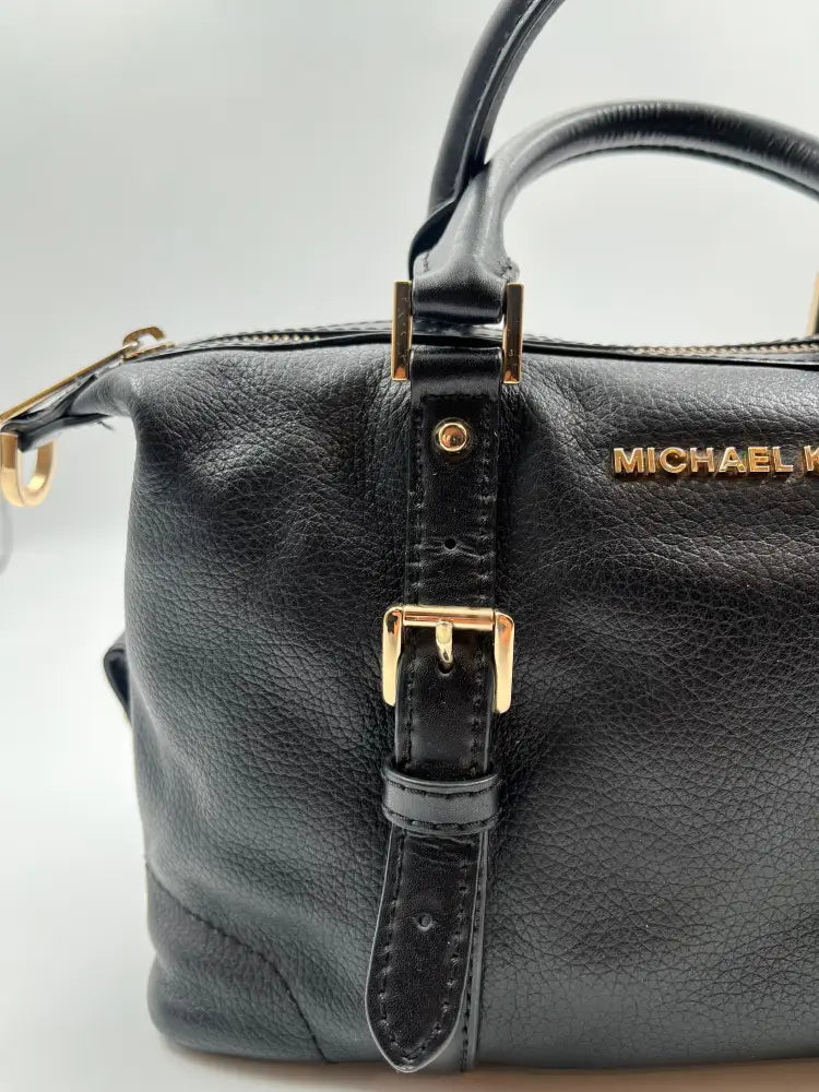 Michael Kors Ginger Small Duffle Satchel Black Crossbody Bag