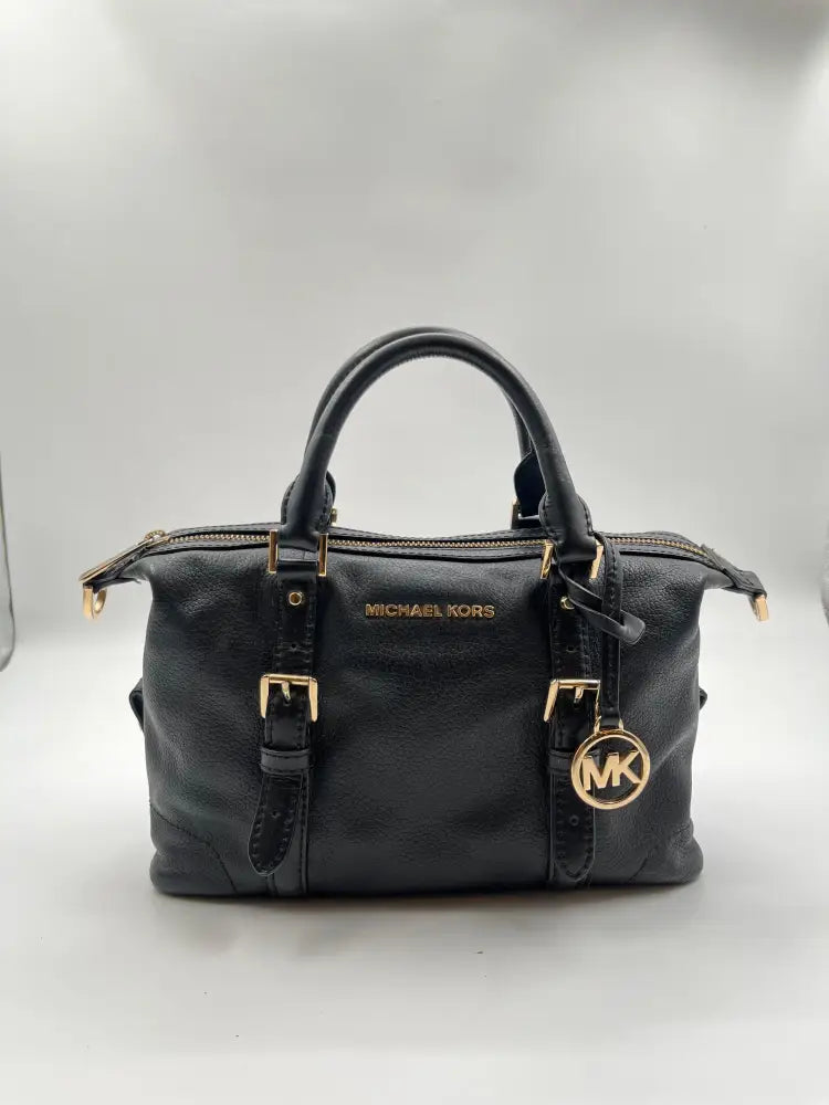 Michael Kors Ginger Small Duffle Satchel Black Crossbody Bag