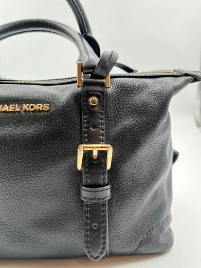 Michael Kors Ginger Small Duffle Satchel Black Crossbody Bag