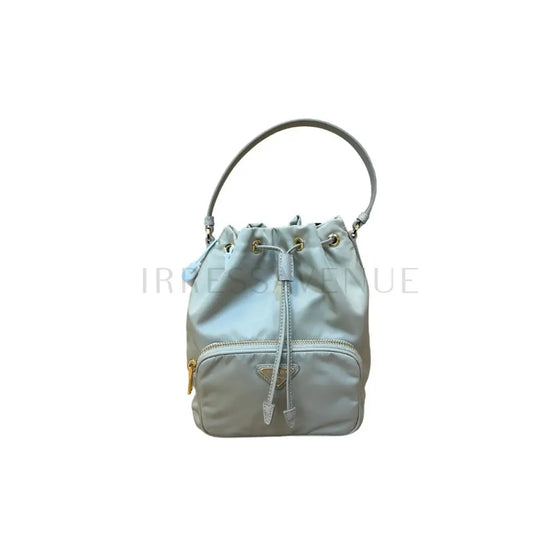 Prada Bucket Nylon Beige Mini Ghw 2024 Bag