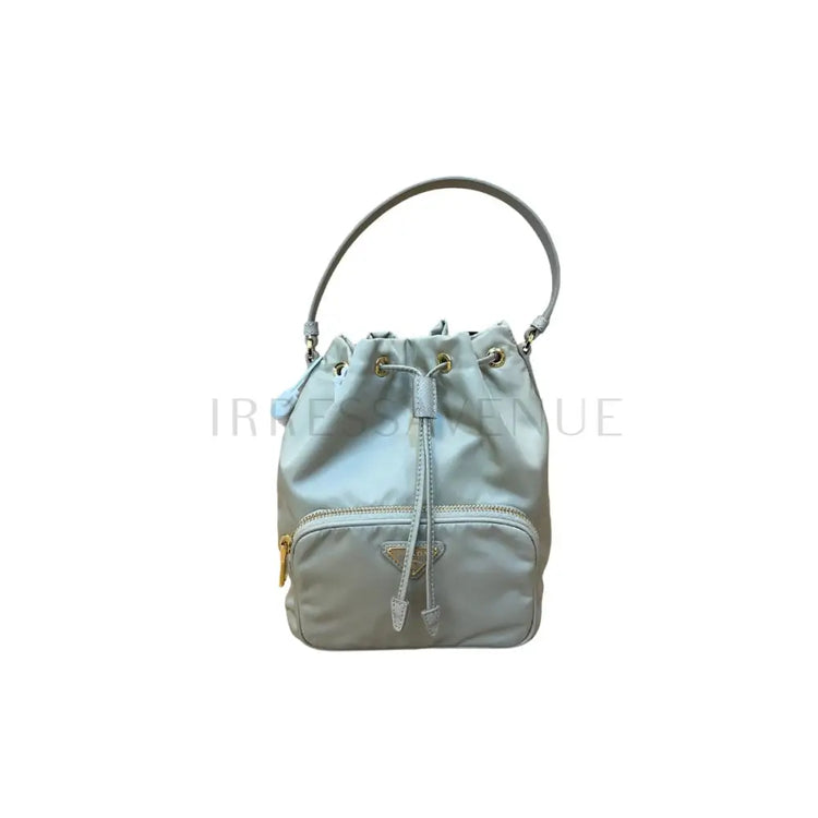 Prada Bucket Nylon Beige Mini Ghw 2024 Bag