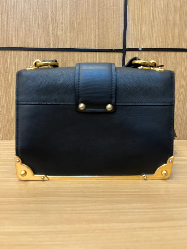 Prada Cahier Leather Bag Black 2020 Crossbody