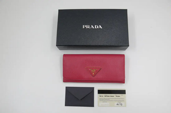 Prada Long Wallet Peonia