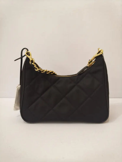 Prada Re - Edition Chaine Nylon Quilted Ghw In Black Shoulder Bag