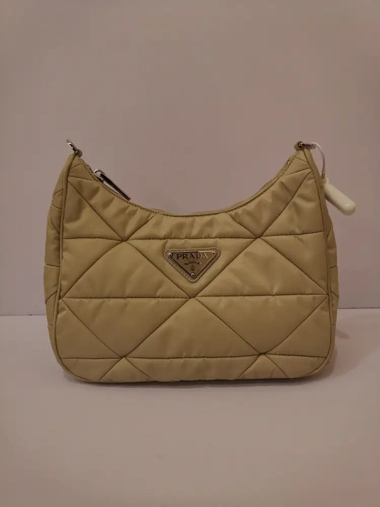 Prada Re - Edition Quilted Multi Pochette Beige Nylon Crossbody Bag