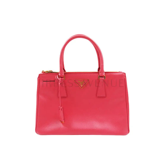 Prada Saffiano 30cm 2 Zip Fragola