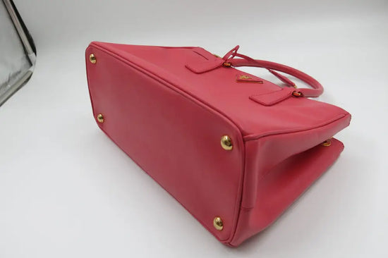 Prada Saffiano 30Cm 2 Zip Fragola Shoulder Bag