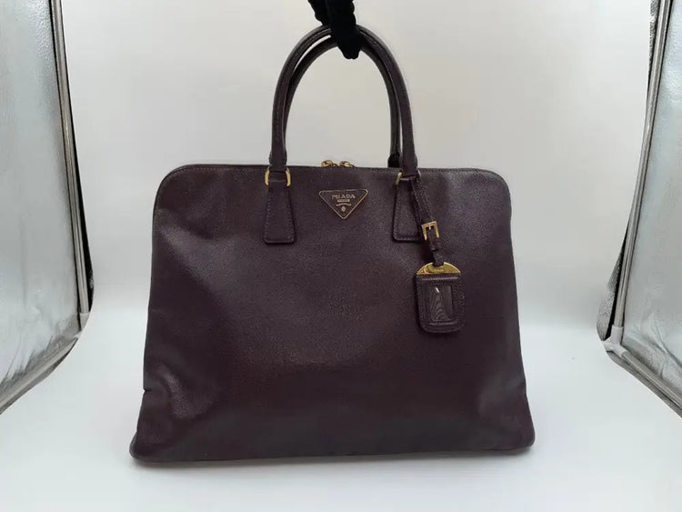 Prada Saffiano Lux Promenade Bag Hand