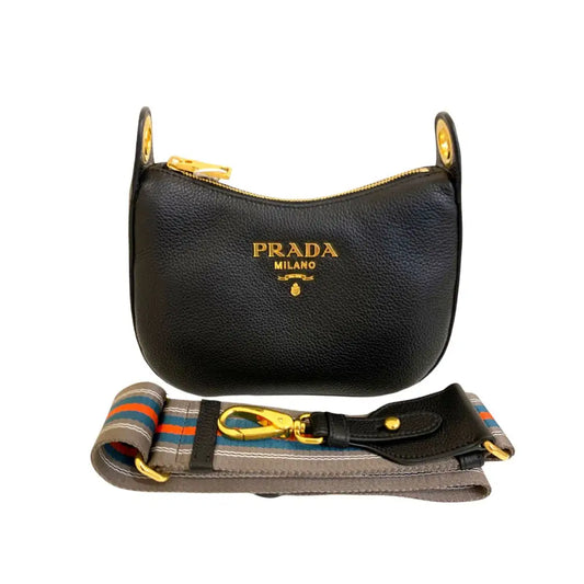 Prada Small Hobo Sacca Sling Bag Black Crossbody