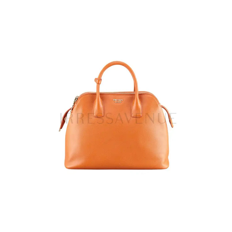 Prada Soft Saffiano Triple-Zip Satchel Bag Hand