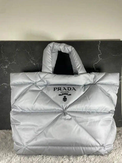 Prada Tessuto 2Vg082 Grey Handbag