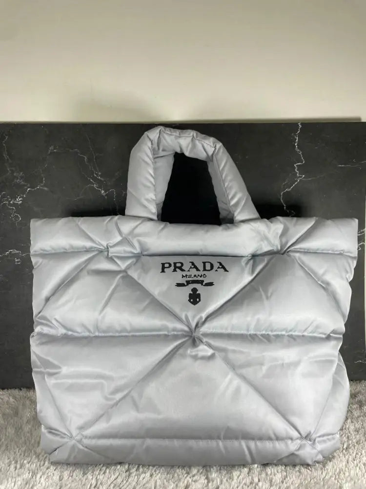 Prada Tessuto 2Vg082 Grey Handbag