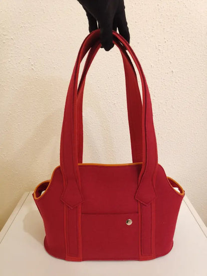 Sac A Chien Feutre Rouge H / Potiron Shoulder Bag