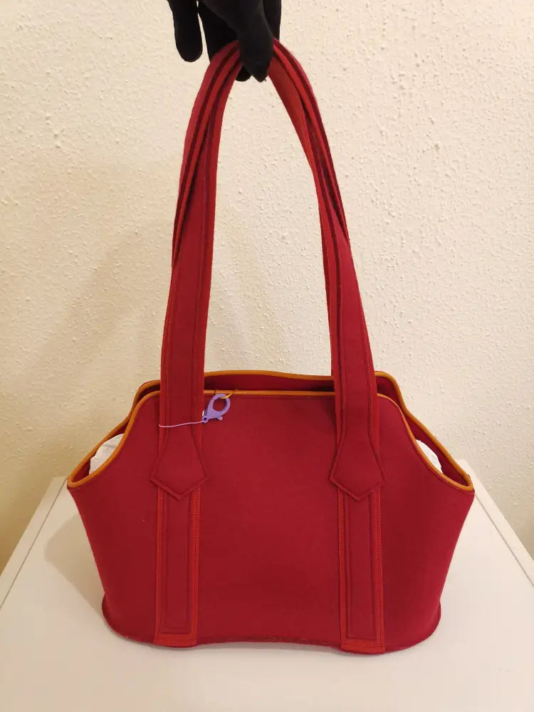 Sac A Chien Feutre Rouge H / Potiron Shoulder Bag