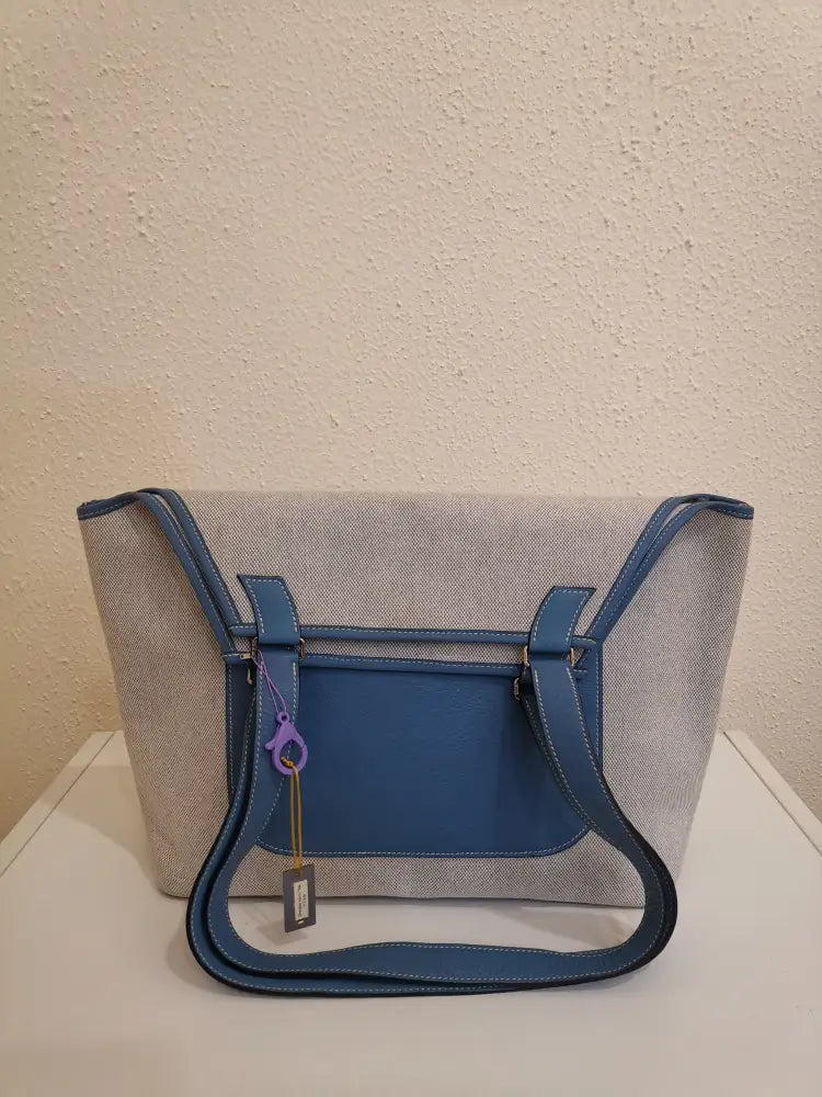 Shoulder Apron Blue Jeans Clem/Natural Toile Tote Crossbody Bag