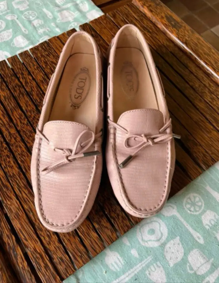 Tod’s Driving Gommino Loafers Pink Crocodile 2018 Shoes