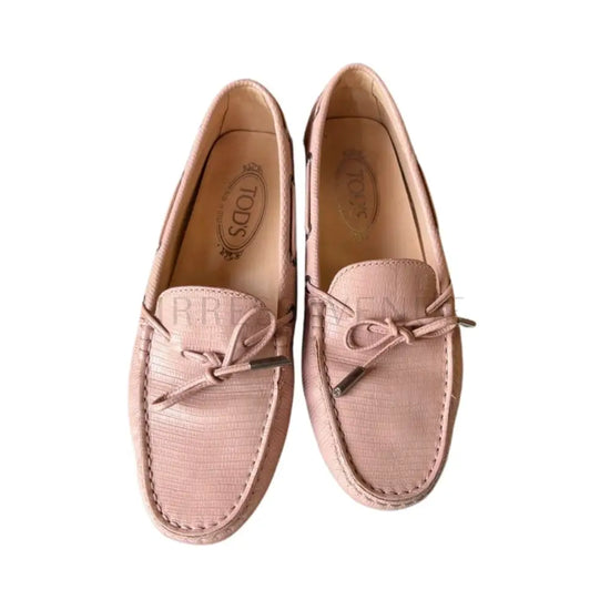 Tod’s Driving Gommino Loafers Pink Crocodile 2018 Shoes