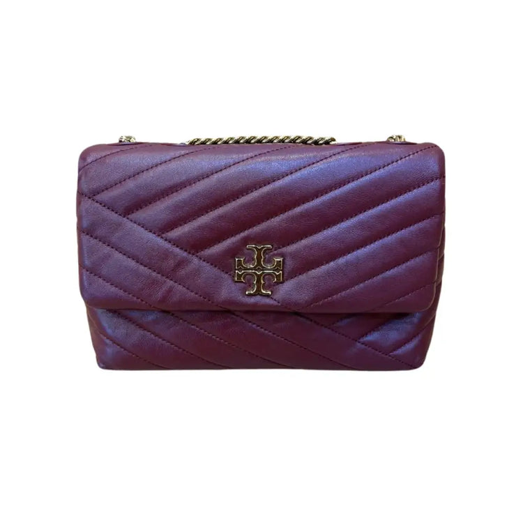 Torry Burch Kira Chevron Small Imperial Garnet Ghw Crossbody Bag