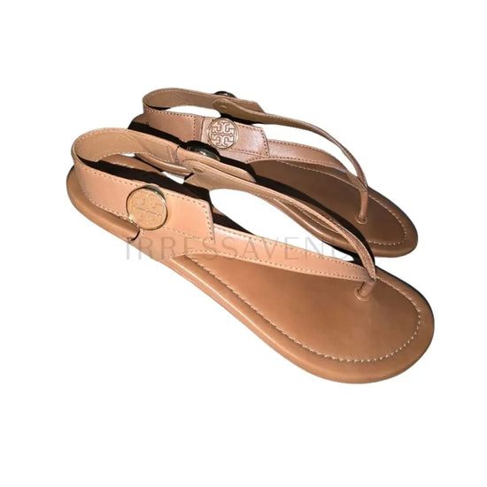 Tory Burch Minnie Travel Sandal Royal Tan Size 7 Shoes