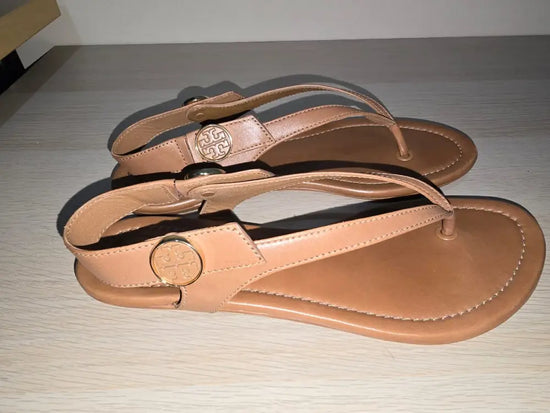 Tory Burch Minnie Travel Sandal Royal Tan Size 7 Shoes