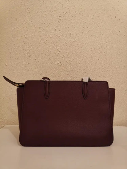 Tory Burch Robinson Pebbled Small Tote Claret