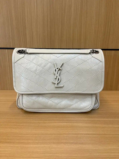 Ysl Niki Medium White 2024 Crossbody Bag