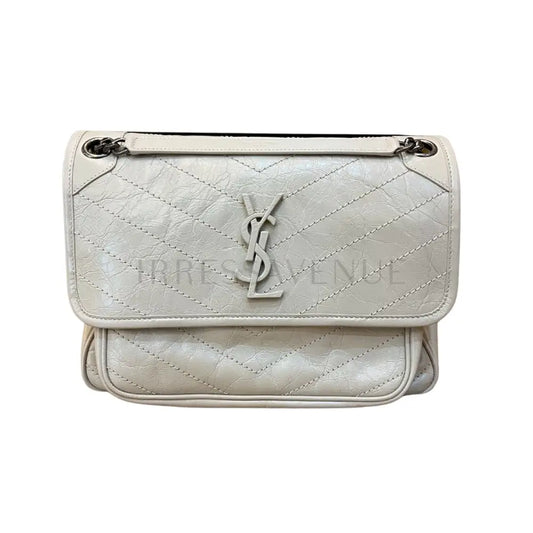 Ysl Niki Medium White 2024 Crossbody Bag