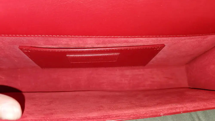 Ysl Saint Laurent Cassandre Clutch Red Ghw Pouch &