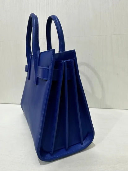 Yves Saint Laurent Blue Leather Classic Nano Sac De Jour Bag Hand