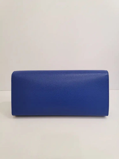 Yves Saint Laurent Monogram Clutch Blue Pouch &