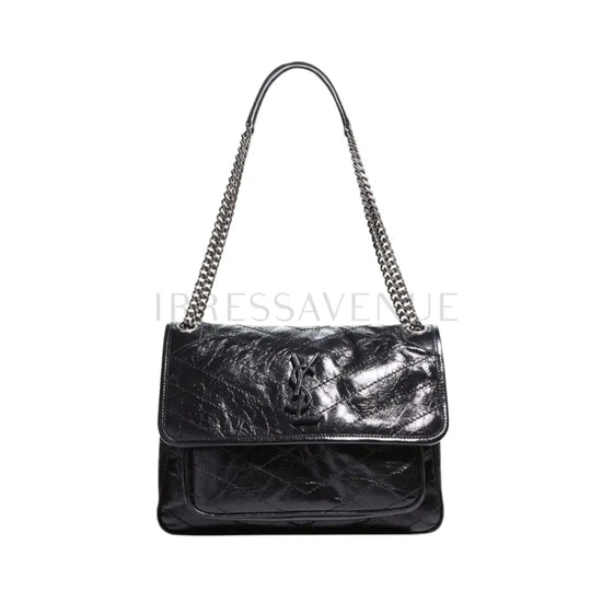 Yves Saint Laurent Niki Medium Chain Silver Crossbody Bag