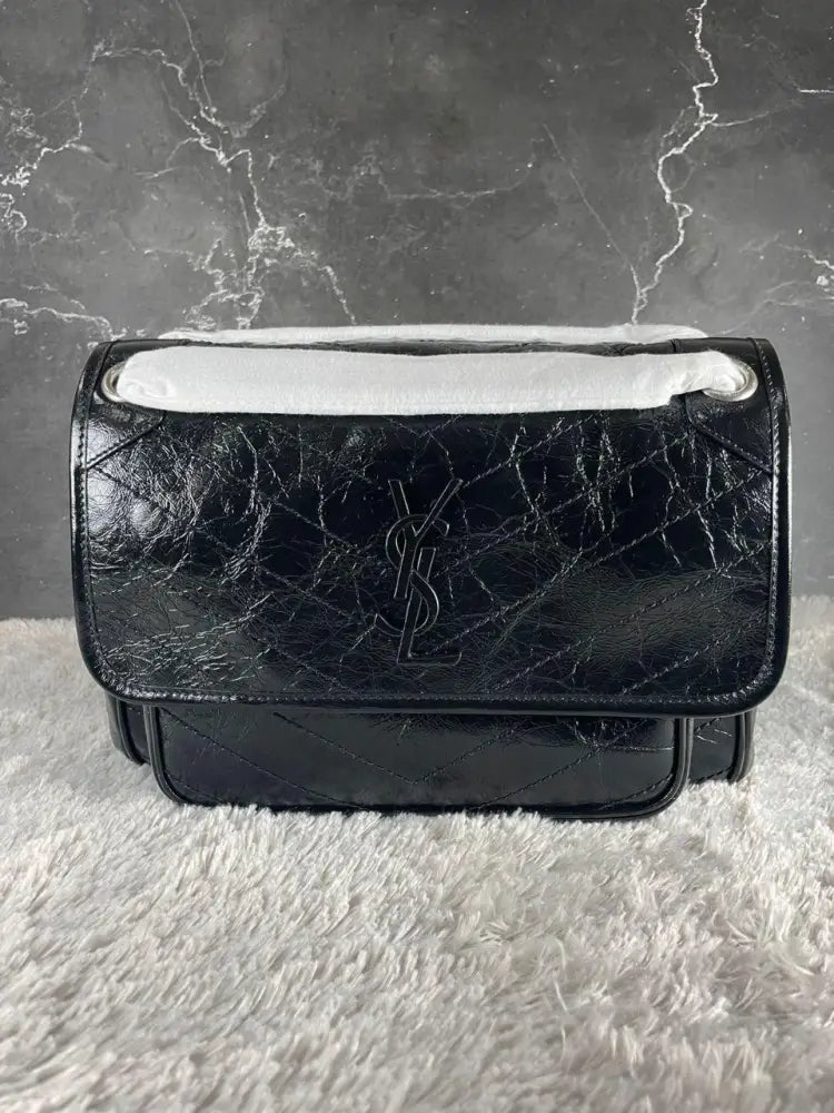 Yves Saint Laurent Niki Medium Chain Silver Crossbody Bag