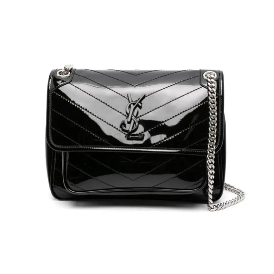 Yves Saint Laurent Niki Medium Patent Leather Crossbody Bag