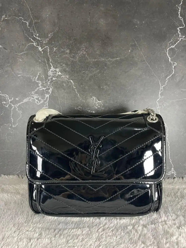 Yves Saint Laurent Niki Medium Patent Leather Crossbody Bag